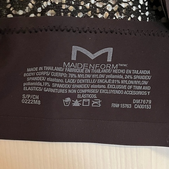 Maidenform Pure Comfort V-neck Pullover Lace Back Bra - Black - Size Small - Picture 9 of 9